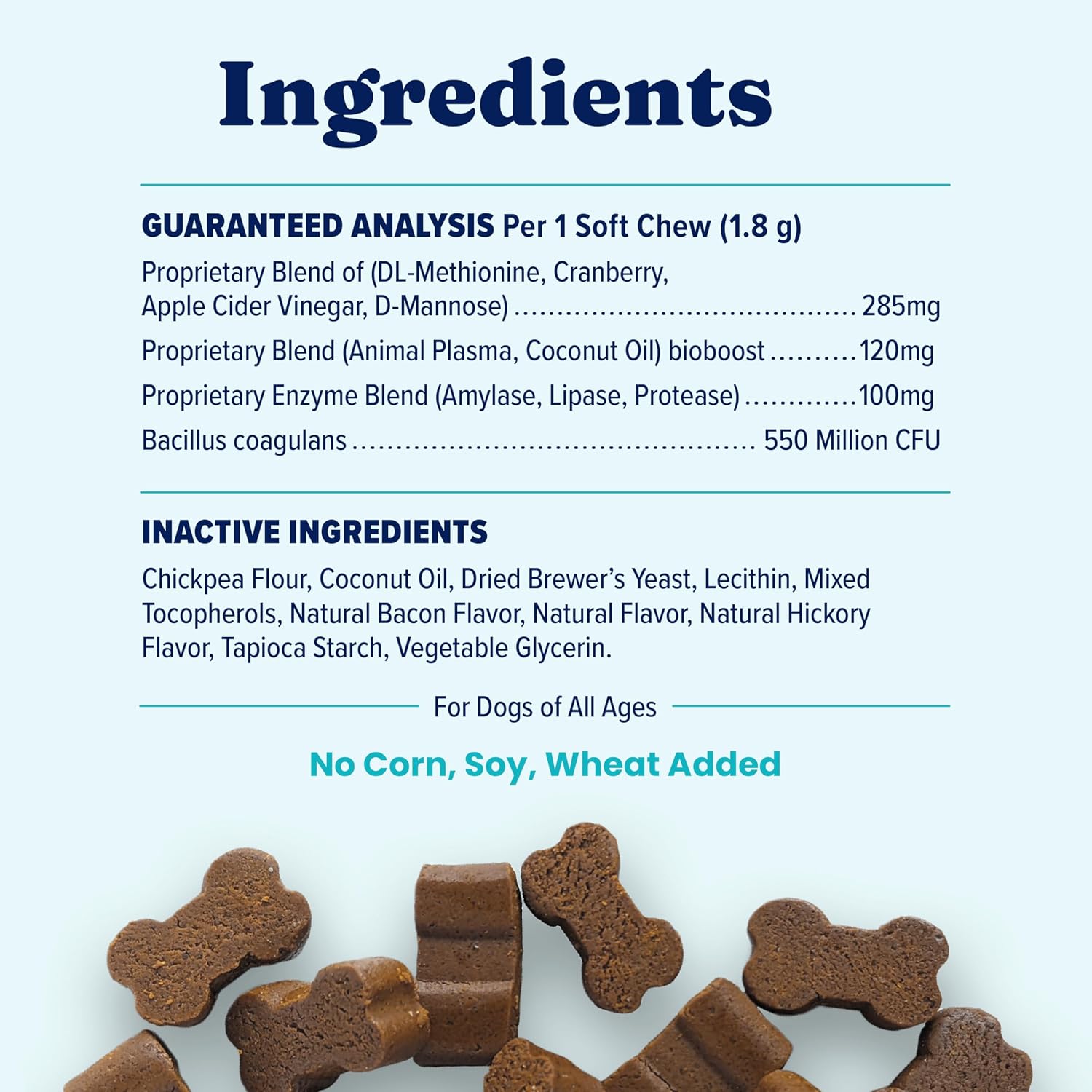 Solid Gold Masticables para Perros para Reparar el Césped - Neutralizador de Orina con Apoyo Urinario, Riñón, Vejiga y pH - Sabor a Bacon - 120 unidades