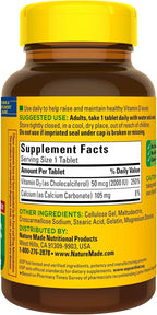 Nature Made Vitamina D3 2000 IU – 220 Comprimidos