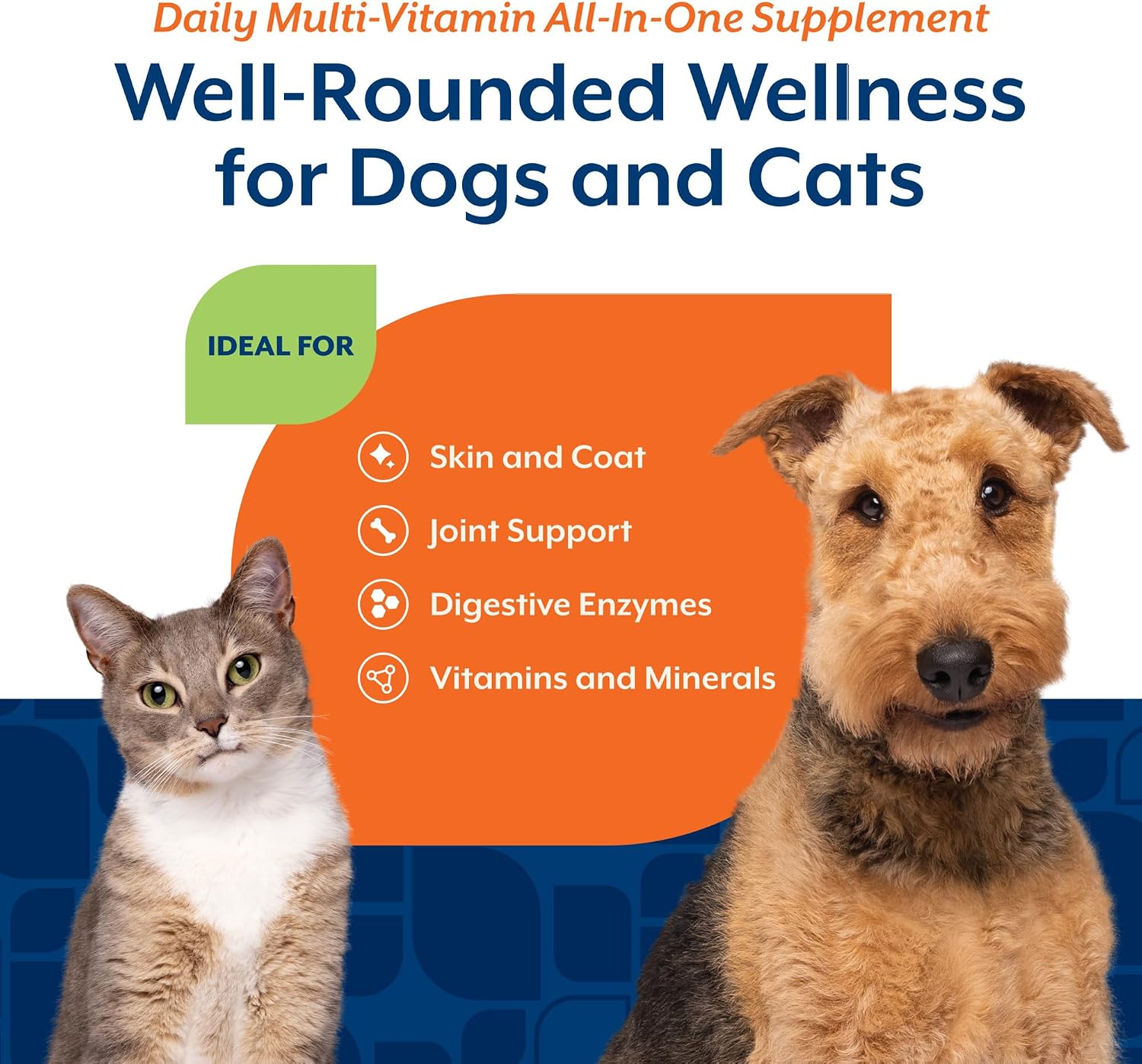 NaturVet Suplemento All-in-One para Perros - Apoyo para Articulaciones, Digestión, Piel y Pelaje - Multivitamínico con Minerales, Omega-3, 6, 9 - Sin Trigo - 368 g