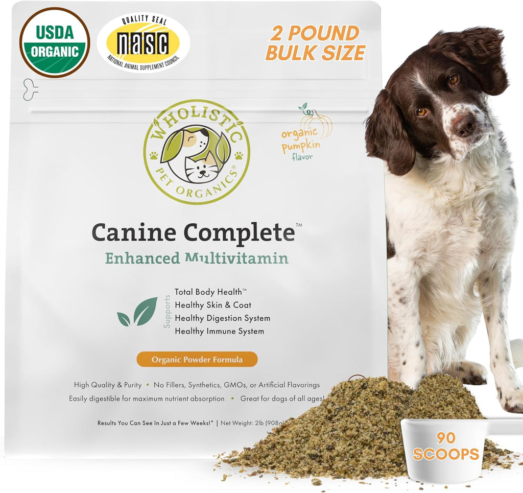 Canine Complete - Multivitamínico en polvo para perros - 907 g - Vitaminas y suplementos diarios para comida casera - Salud e inmunidad - Todas las razas - 90 dosis