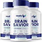 Brain Savior Cápsulas para la Memoria y Concentración - Fórmula Avanzada Nootrópica - Máxima Potencia (3 Pack)