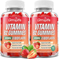 GrnLife Gominolas de Vitamina B2 (Riboflavina) 400mg con Magnesio - 120 Gominolas Sabor Fresa