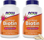 NOW Foods Biotina Extra Strength 10.000 mcg - 200 Cápsulas