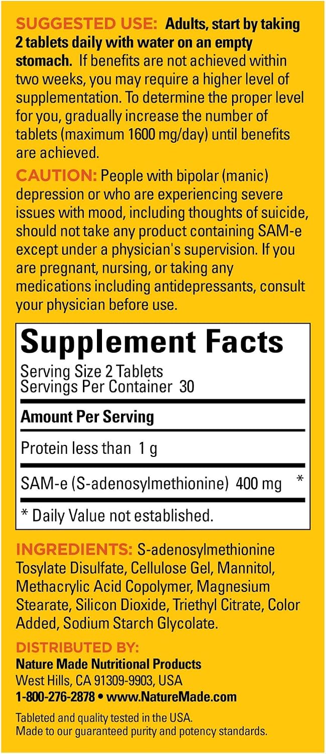 SAM-e Complete 200 mg, 60 Comprimidos