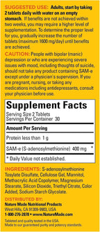 SAM-e Complete 200 mg, 60 Comprimidos