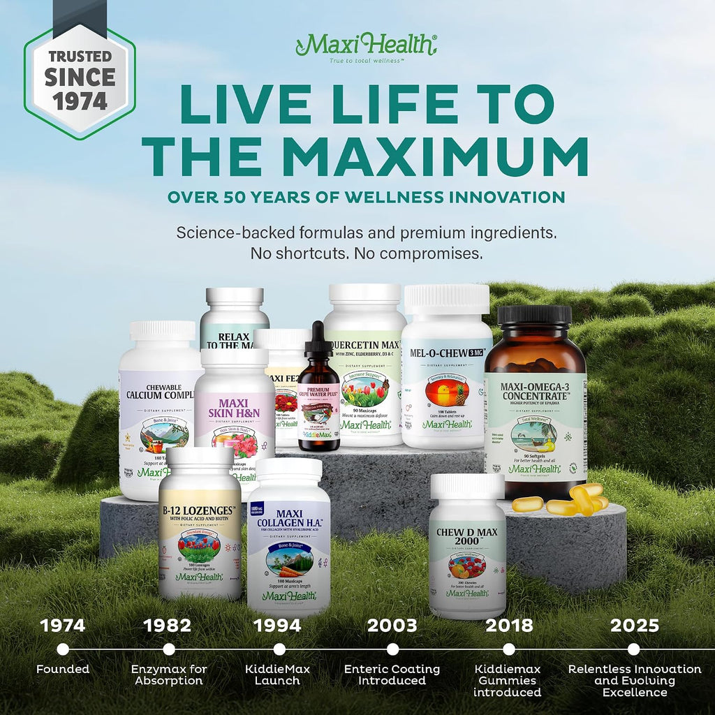 Maxi Health Multivitamin – Cápsulas multivitamínicas fáciles de tragar con 30 nutrientes, hierro y probióticos – 60 unidades