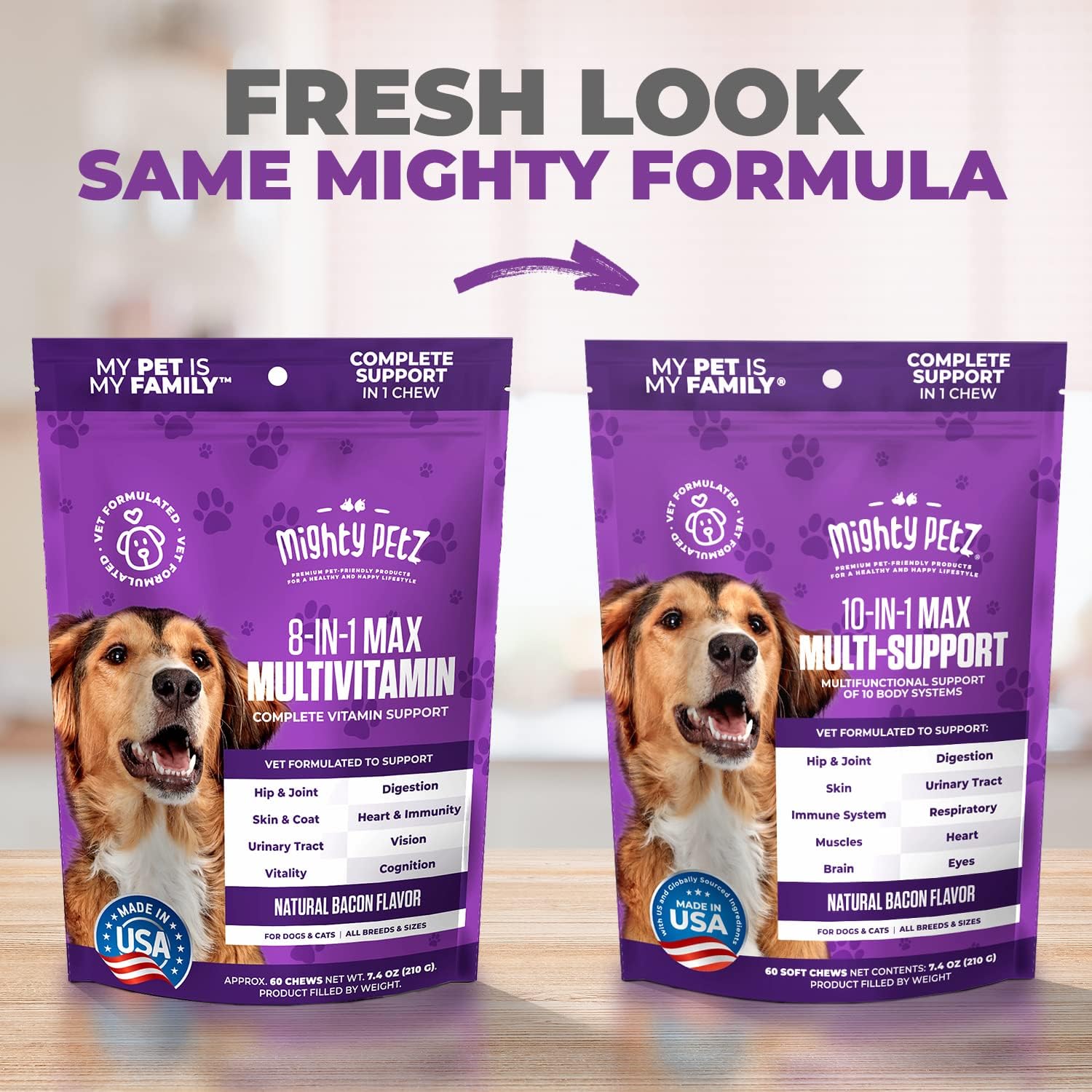 MAX Dog Multivitamin - Multivitamínico para perros senior y adultos 10 en 1 Apoyo completo para articulaciones, inmunidad, movilidad, digestión, energía y salud de la piel