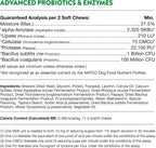 NaturVet Probióticos y Enzimas Avanzados PB6 - Masticables Blandos para Perros - Sabor Bacon Ahumado - 70 Unidades
