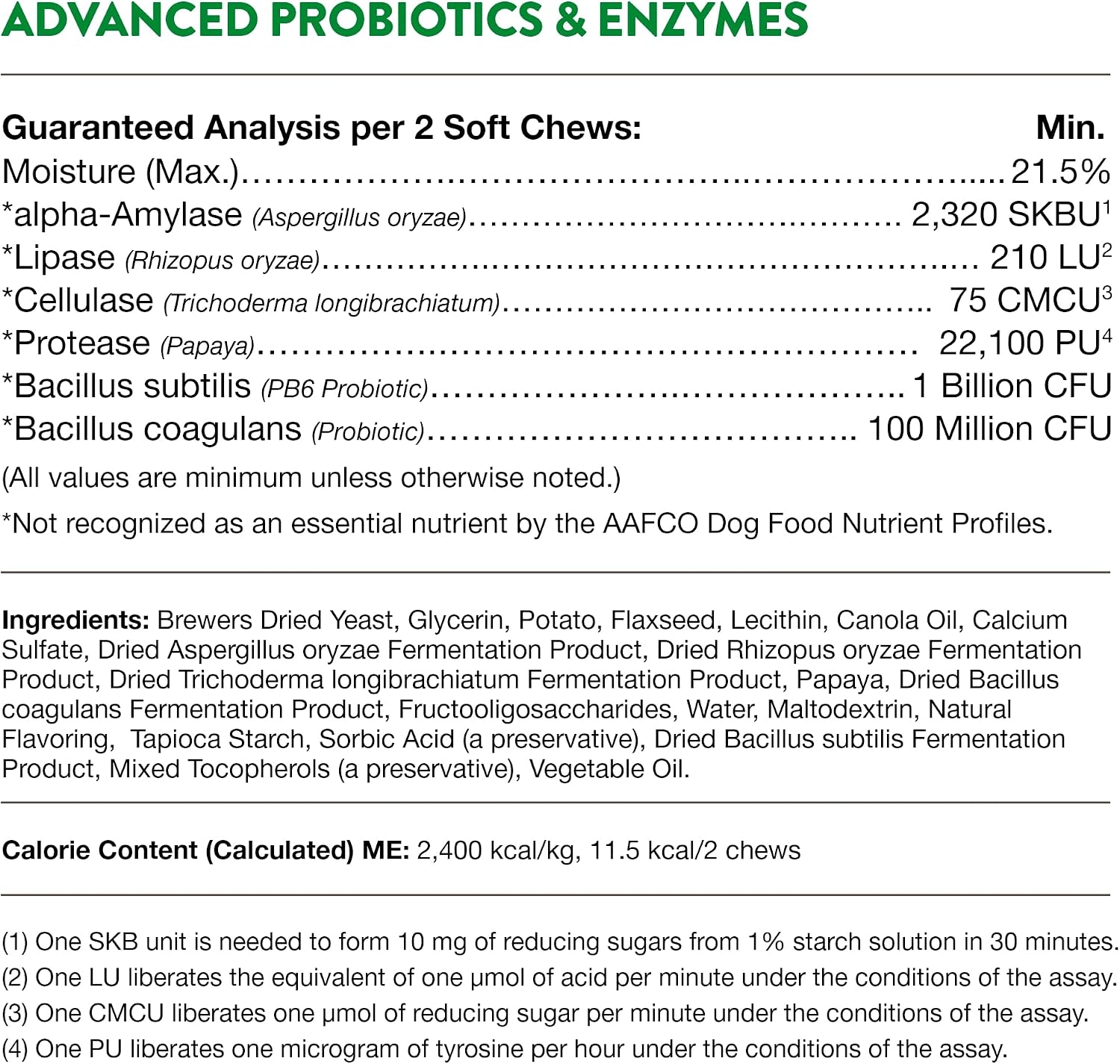 NaturVet Probióticos y Enzimas Avanzados PB6 - Masticables Blandos para Perros - Sabor Bacon Ahumado - 70 Unidades
