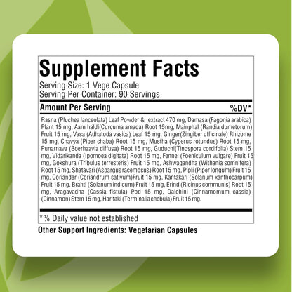 Herbsforever Maha Rasnadi Kwath - Suplemento Ayurvédico 90 Cápsulas Vegetales (800 mg) para Articulaciones y Movilidad – Image 3