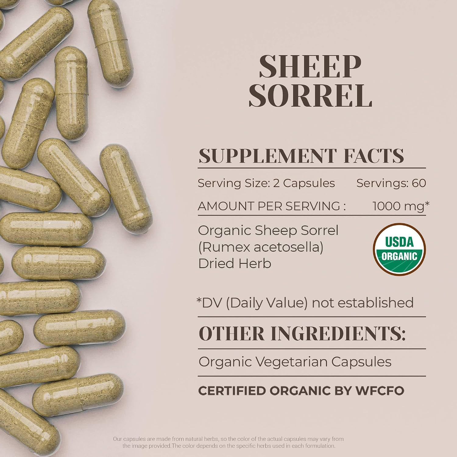 Garden Organics Sheep Sorrel Orgánico 120 Cápsulas