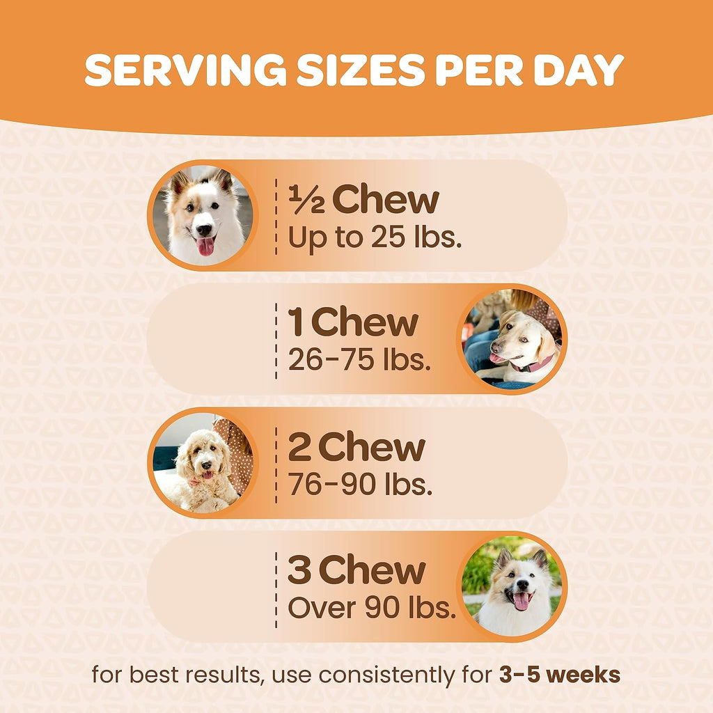 Complemento de Aceite de Pescado para Perros - Omega 3 con EPA, DHA y Aceite de Krill - 90 Masticables