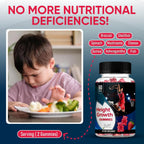 Jadee Gominolas de Crecimiento para Adolescentes y Niños - Calcio 325mg, Vitaminas D3, K2, C, Magnesio, Ashwagandha, Zinc, L-Arginina
