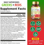 Organic Veda Mezcla de Superalimentos Verdes, Rojos, Frutas y Verduras - 120 Cápsulas
