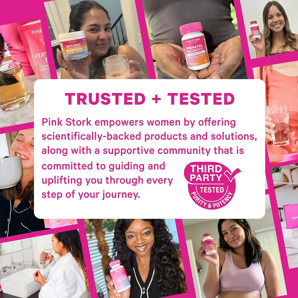 Pink Stork Gominolas para la Caída del Cabello Postparto, 60 unidades | Biotina, Ácido Pantoténico, Vitamina E, B6, B12