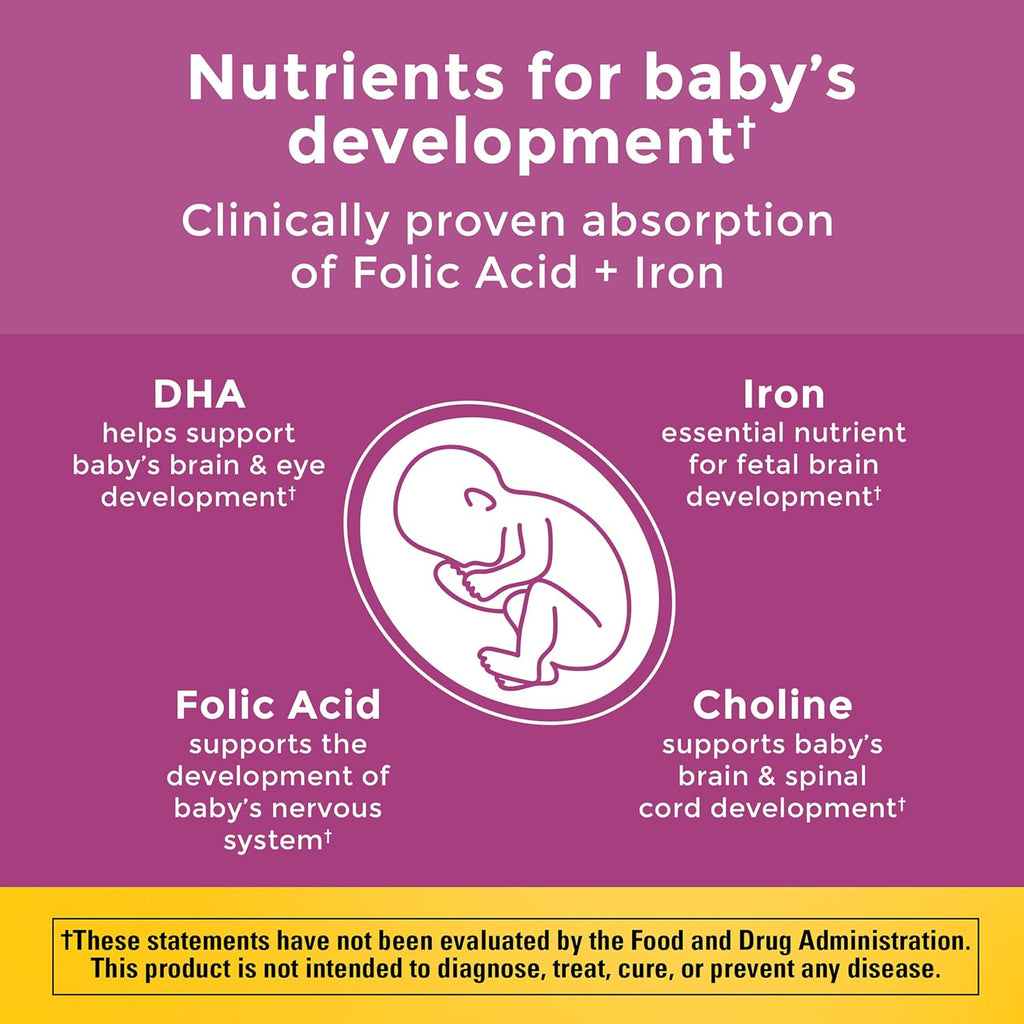Nature Made Prenatal Vitamin Softgels + Choline Capsules, 60+60 Cápsulas