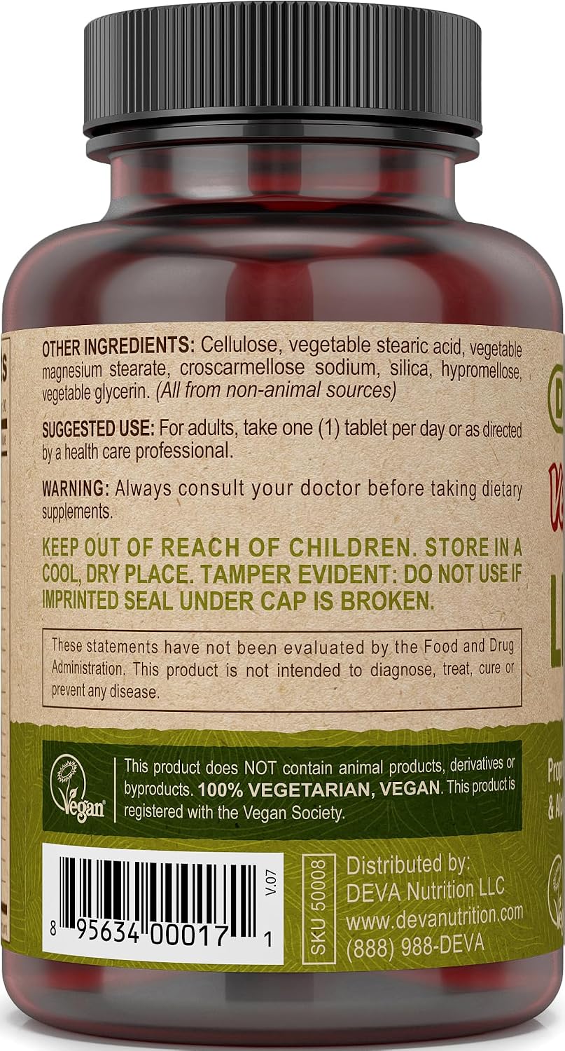 DEVA Nutrition Vegan Liver Support Tablets, 90 Count