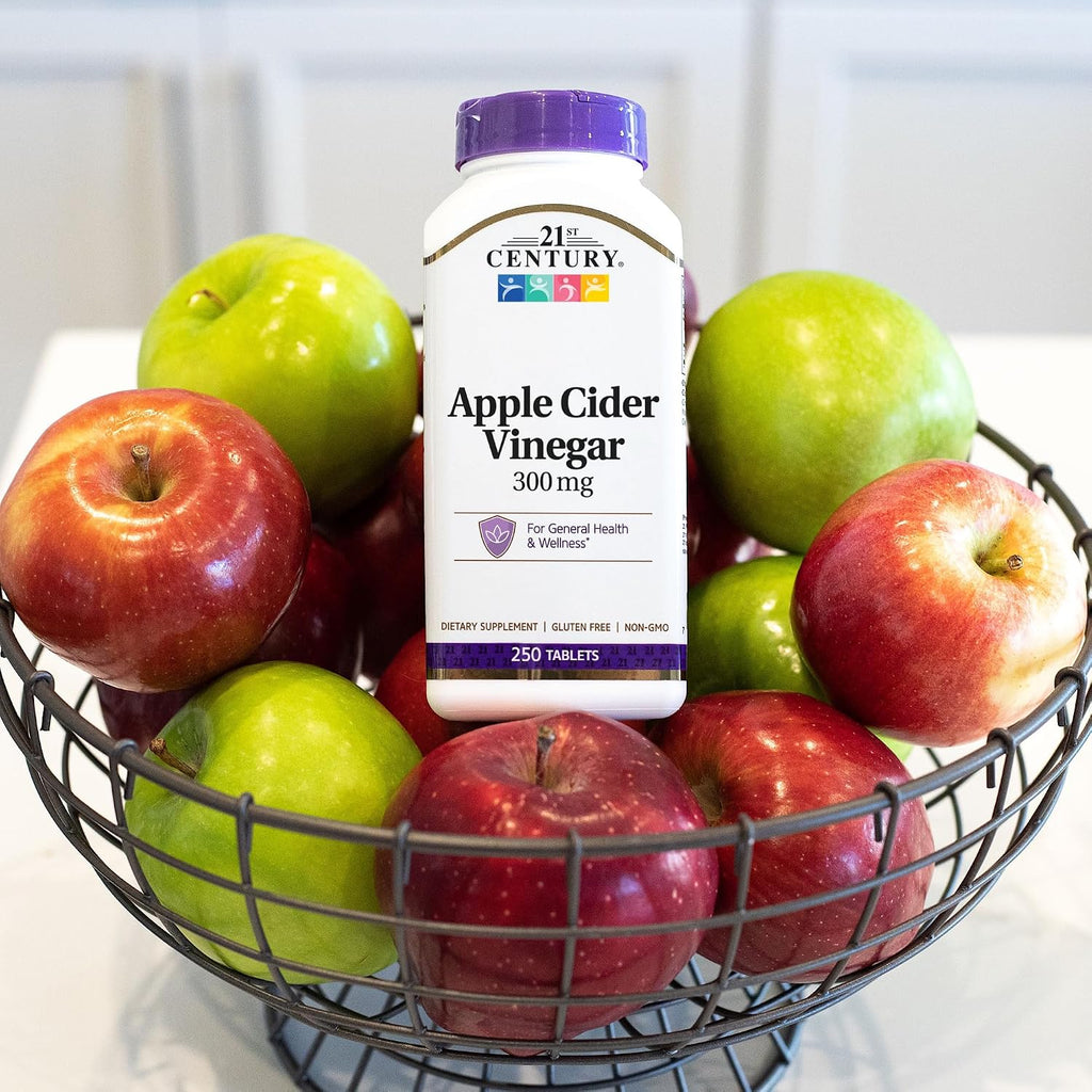 21st Century Vinagre de Manzana 300 mg Comprimidos, 250 Unidades