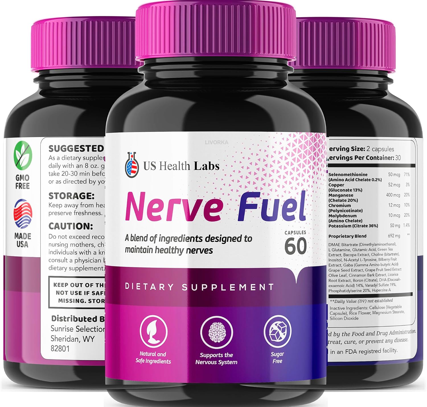 Nerve Fuel Cápsulas - Pack de 3 (180 Cápsulas)