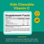 Natural Factors Vitamina C Masticable para Niños 500 mg, Sabor Tropical, 180 Comprimidos