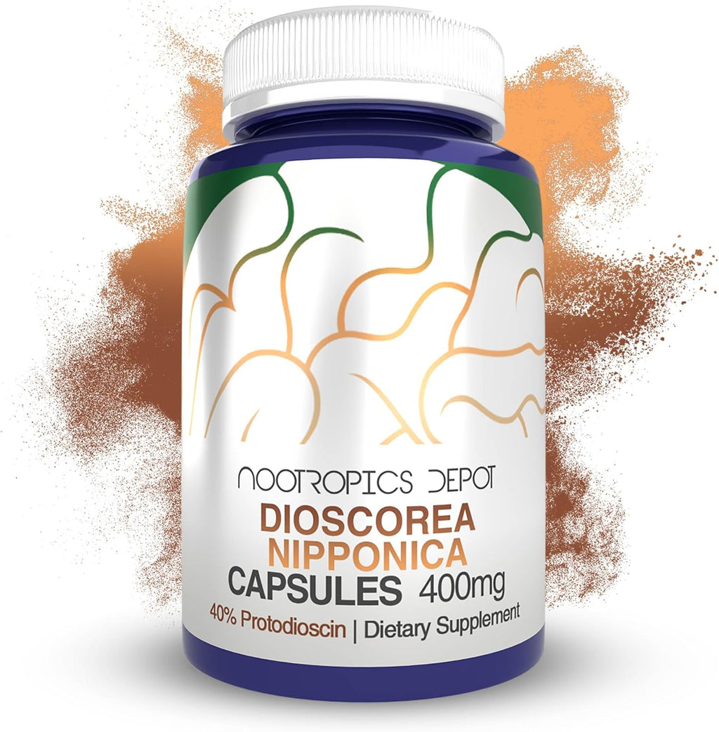 Nootropics Depot Dioscorea nipponica Cápsulas | 400mg | 40% Protodioscina | Ñame Salvaje | 60 Unidades