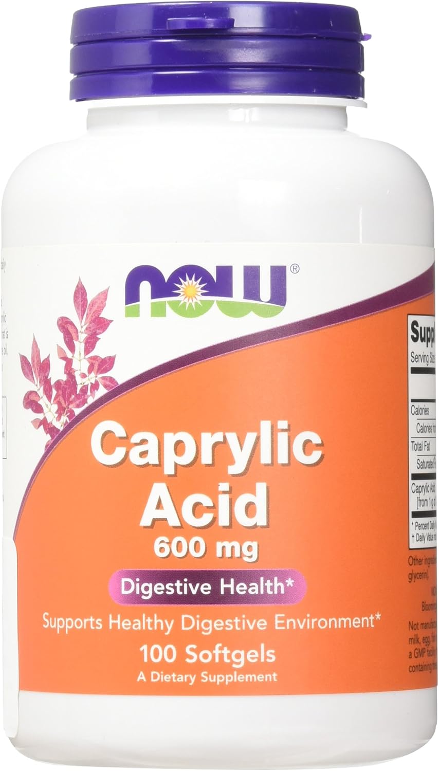 Now Foods, Caprylic Acid, 100 Softgels (2-Pack)