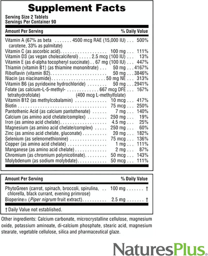 NaturesPlus Source of Life Power Teen - Multivitamínico para Adolescentes con Minerales y Alimentos Integrales - 180 – Image 5