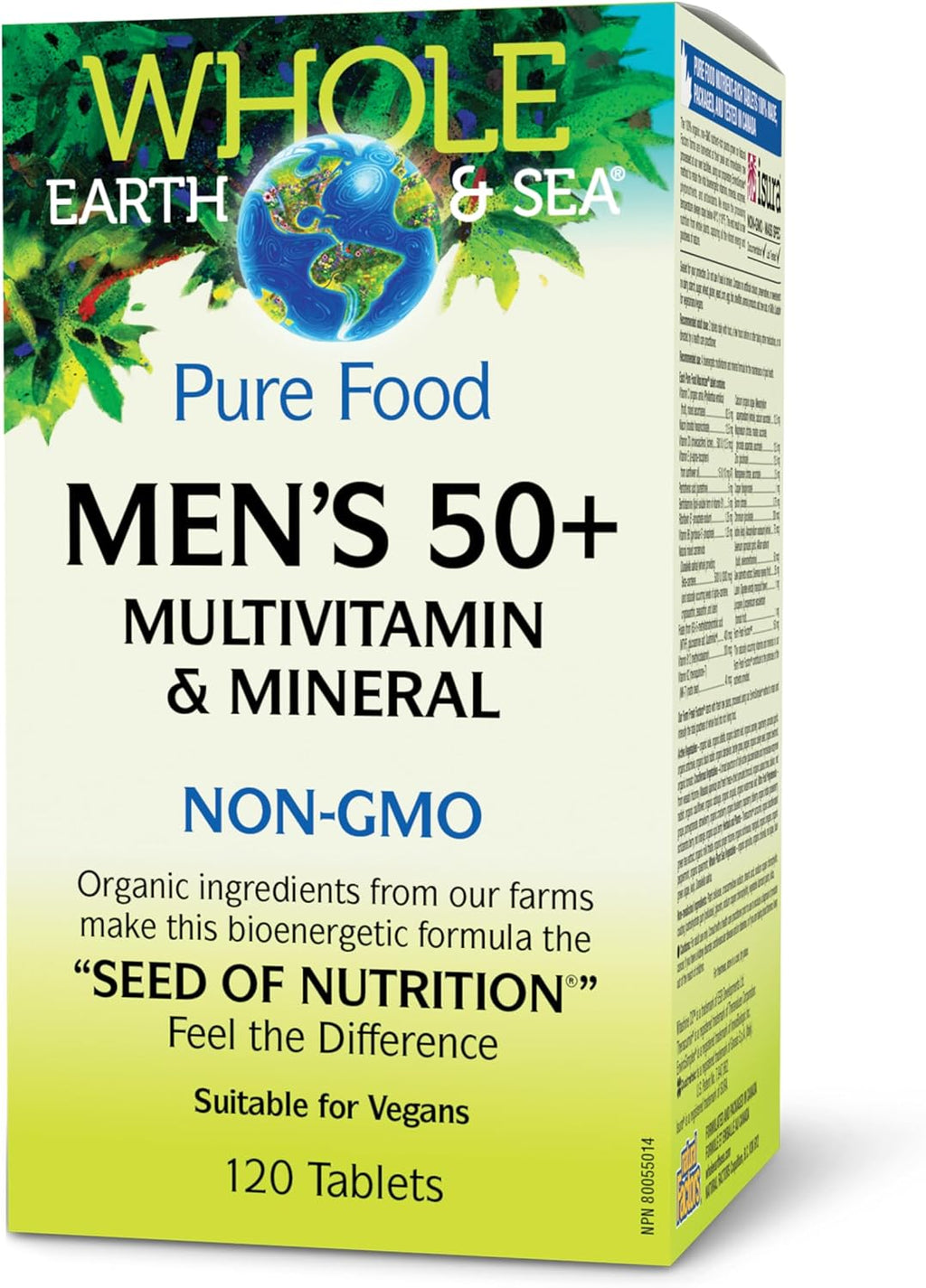 Natural Factors Multivitamínico y Mineral para Hombres 50+, 60 Comprimidos