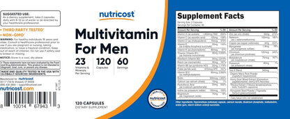 Nutricost Multivitamínico para Hombres - 120 Cápsulas – Image 6