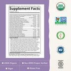 Garden of Life Organics Multivitamínico para Mujeres - Multivitamínico diario con alimentos integrales, hierro, biotina, vegano, orgánico, 60 comprimidos