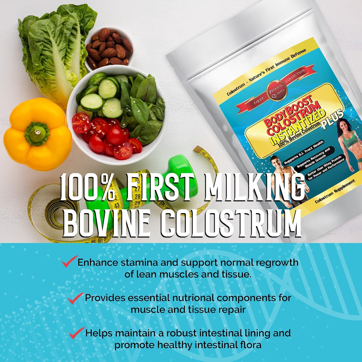 BodyBoost Colostrum Instantized en Polvo, 99.5% Calostro Bovino, 227 g