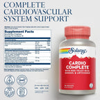 SOLARAY Cardio Complete - Complejo para el Corazón con Arroz Rojo, Guggul y Alcachofa, más Vitaminas B - 90 Cápsulas Veganas