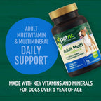 Petnc Adult Multi Chewables Multivitamin for Dogs, 75 Count, Liver Flavor