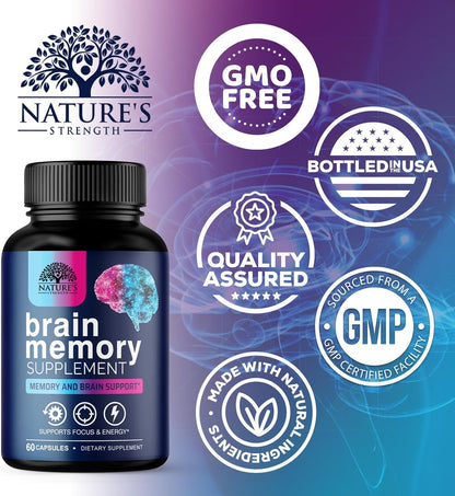 Brain Memory Supplement Pills - 3X Strength Nootropics for Concentration, Clarity & Focus Support - Brain Health Cognitive – Image 4
