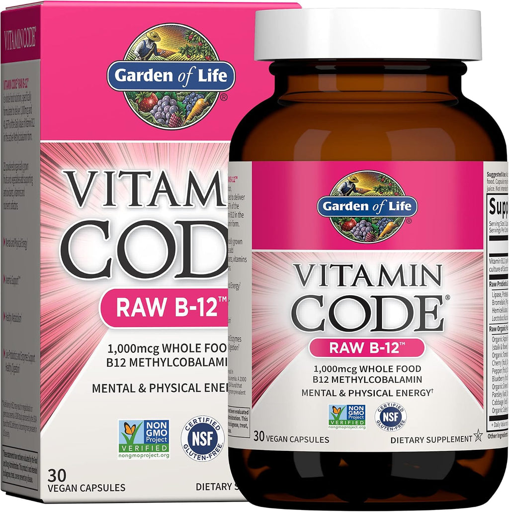 Vitamin Code Raw B-12 Metilcobalamina 1000 mcg - 30 Cápsulas