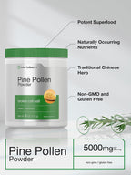 Horbäach Polen de Pino en Polvo 5000 mg | 170 g | Pared Celular Rota | Vegano, No OGM y Sin Gluten