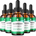 GlucoFreedom Drops - Fórmula Oficial - Gotas Líquidas (Pack de 5, 10 oz)