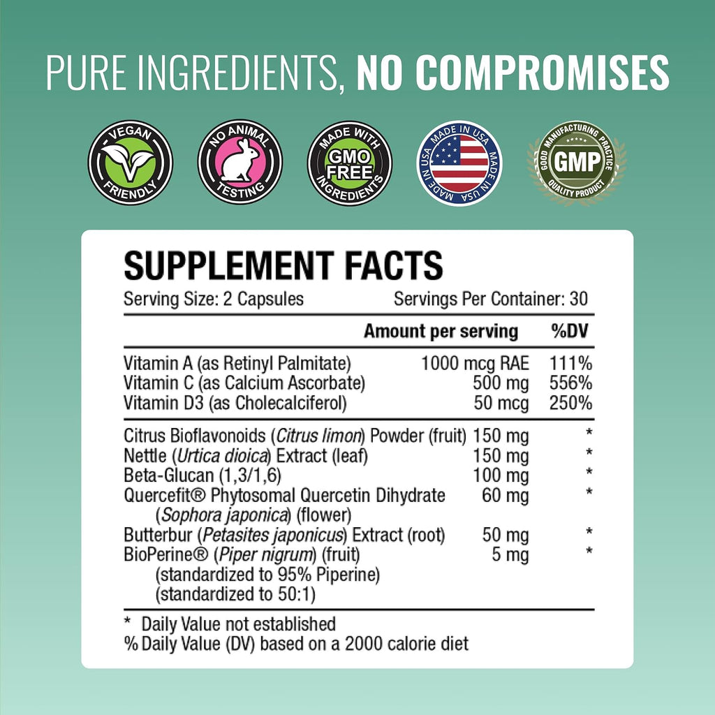 Approved Science® Respirasyl - Apoyo Respiratorio con Quercefit, Vitaminas A, C, D y BioPerine - 3 Meses de Suministro