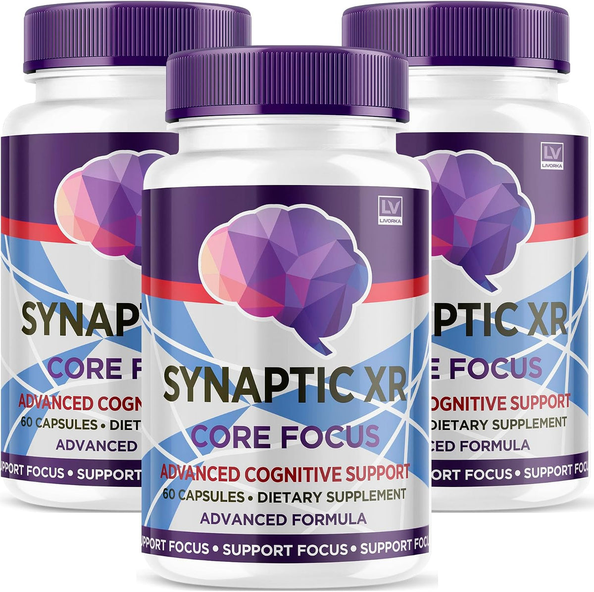 (3 Pack) Synaptic XR Cápsulas, Fórmula Avanzada 180 Cápsulas para 3 Meses - görsel 1