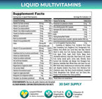 Grab The Gold Multivitamínico Líquido para Mujeres - Cápsulas de Absorción Rápida con 42 Frutas y Verduras, Hierro y Antioxidantes