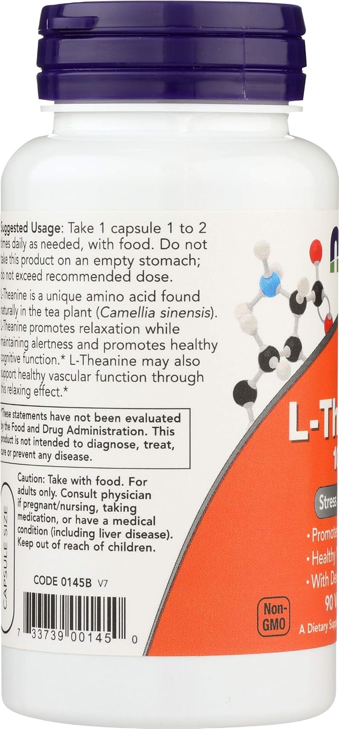 NOW Foods L-Teanina 100 mg, 2 x 90 Cápsulas