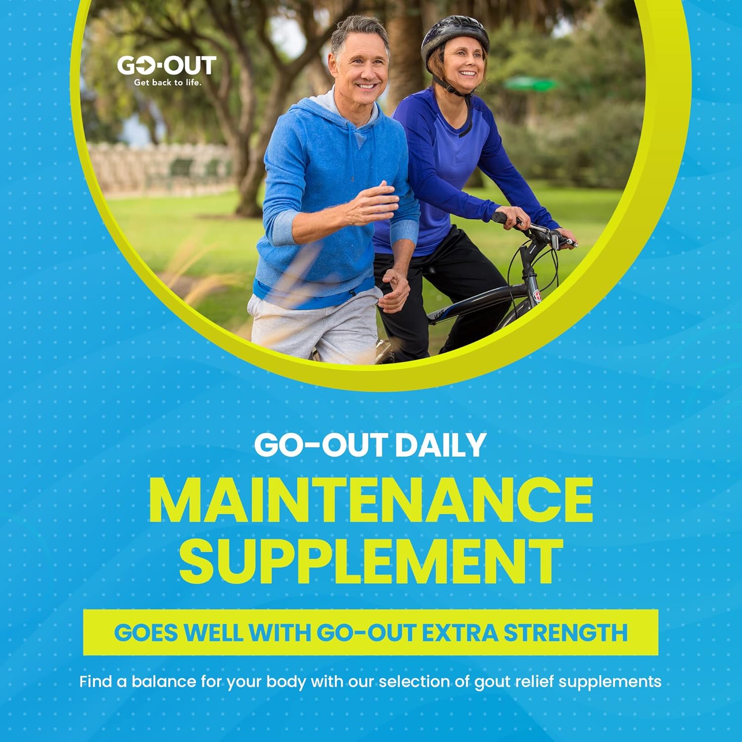 Go Out Daily Maintenance – Soporte Natural para el Ácido Úrico con Cereza Ácida y Semilla de Apio – 90 Cápsulas Veganas