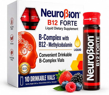 Neurobion Forte Complejo B Líquido – 10 – Metabolismo energético: la tiamina, riboflavina, niacina, vitamina B6 y – Image 1