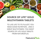 NaturesPlus Source of Life GOLD Multivitamínico - 180 Comprimidos