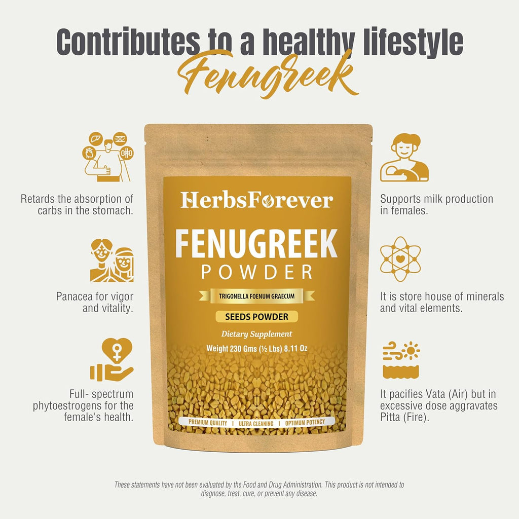HerbsForever Fenugreek Powder (Seeds) 230 g