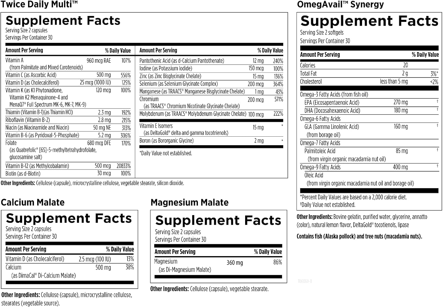 Designs for Health Twice Daily Essential Packets - 60 Sobres