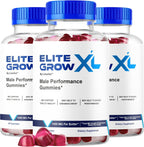 Elite Grow XL Gummies (3 Pack) - Gominolas para Hombres, Fórmula Premium Natural, 180 Gominolas