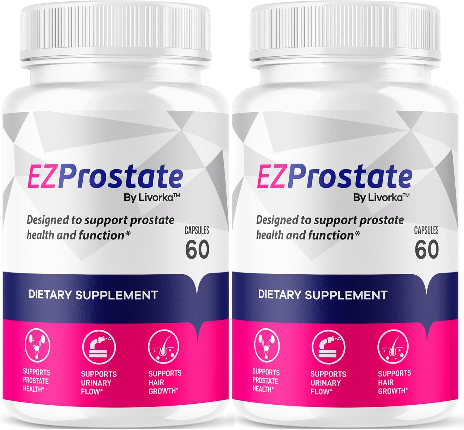 EZ Prostate Supplement (2 Paquetes) - 120 Cápsulas para 2 Meses