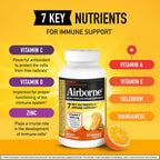 Airborne Vitamina C 1000mg (por ración) Comprimidos Masticables Sabor Cítrico - 32 Unidades