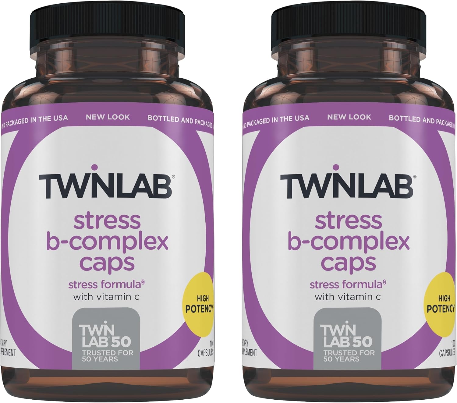 Twinlab Stress B-Complex - Complejo B con Vitaminas B12 y B6 - 250 Cápsulas